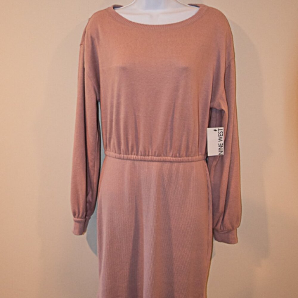 New With Tags Nine West Long Sleeve Sweater Dress Size Medium